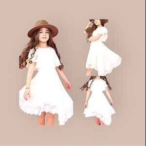 NWOT Joyfolie Boho Lace Midi Dress Lakynna Girls Asymmetrical Size 12